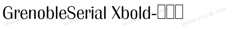GrenobleSerial Xbold字体转换